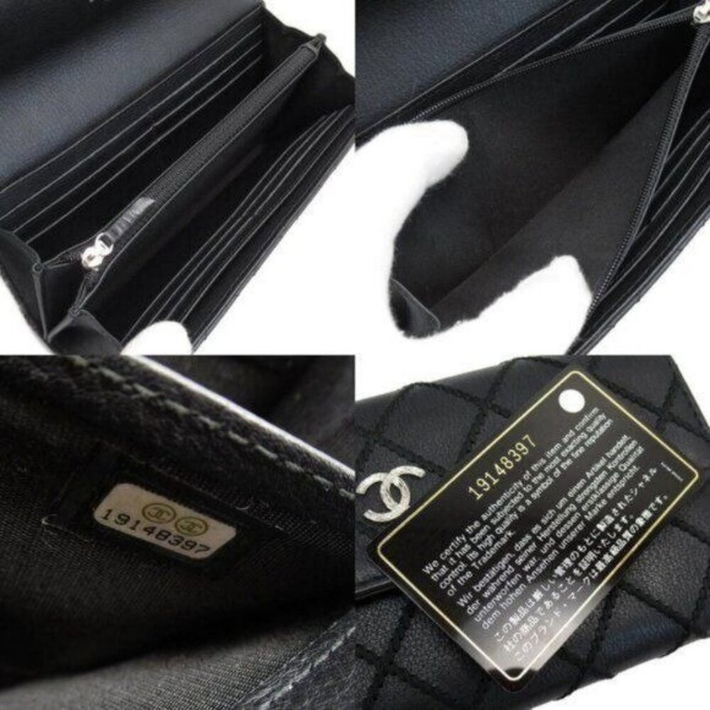 Authentic CHANEL CC Wild Stitch Lambskin Wallet on Chain Shoulder Crossbody - Picture 15 of 15
